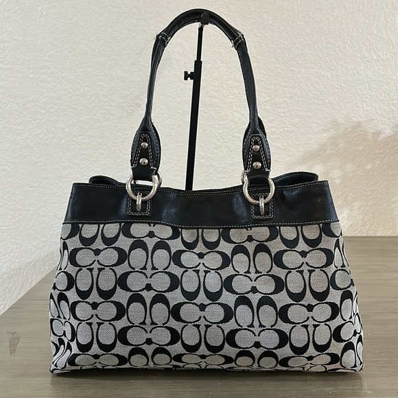 Coach Black and Gray Shoulder Bag - Picture 3 of 12